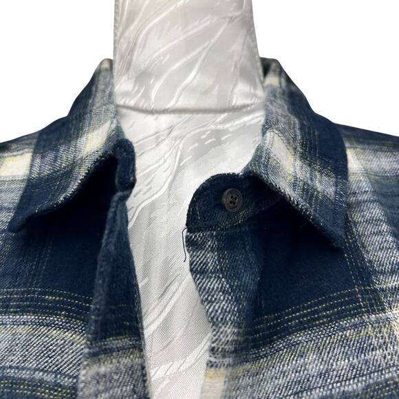 Scotch Soda Blue Plaid Cropped Flannel Top Women Sz XL Tomboy Femm Mountain Town - Picture 11 of 16